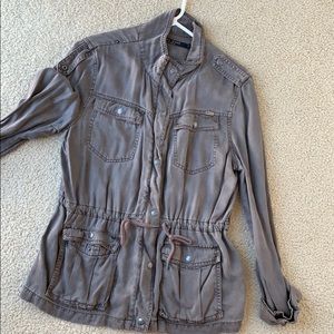 Grey Denim Utility Jacket